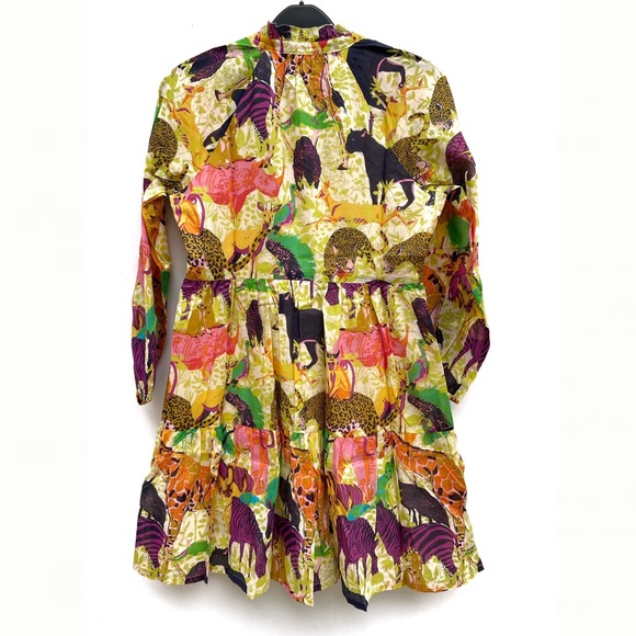 J. Crew Ratti Safari Animal Print Popover Dress - Picture 4 of 8